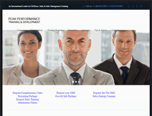 Tablet Screenshot of peakperformancesalestraining.com